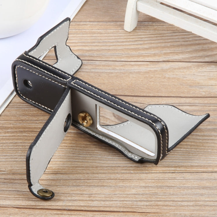 For FUJIFILM X100VI Glossy PU Leather Camera Half Case Base