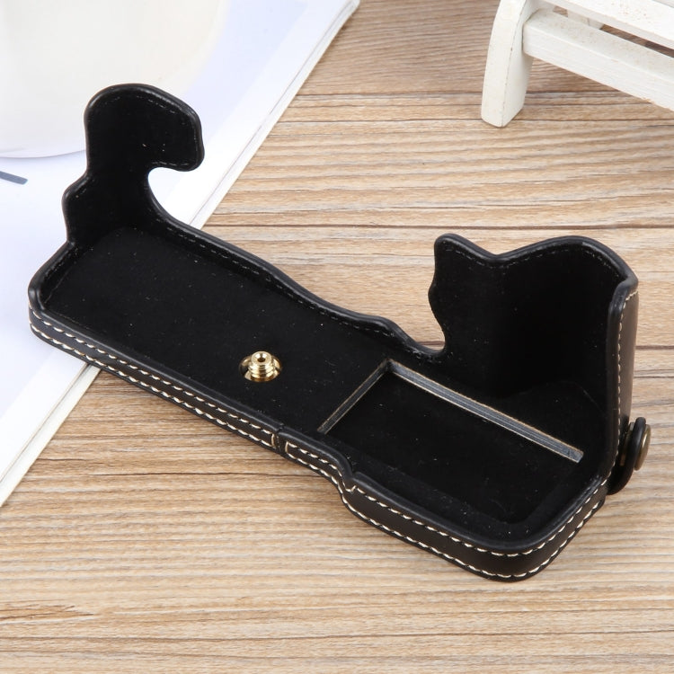 For FUJIFILM X-T5 Glossy PU Leather Camera Half Case Base