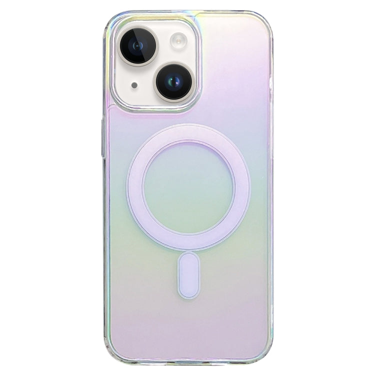 For iPhone 14 Gradient Color MagSafe Airbag Full Coverage Phone Case - Rainbow