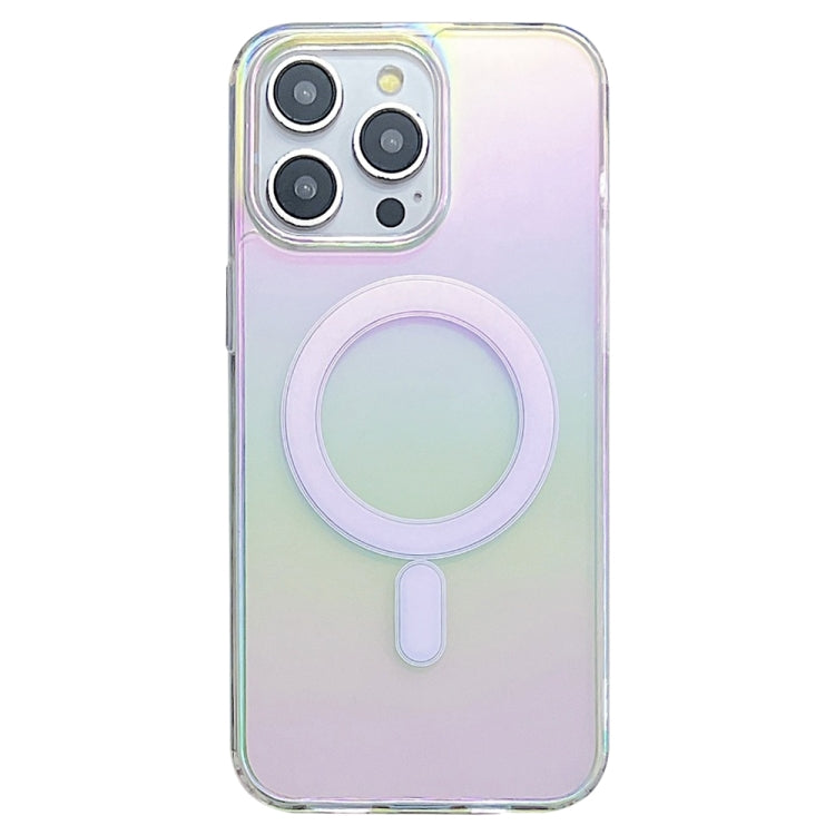 For iPhone 14 Pro Max Gradient Color MagSafe Airbag Full Coverage Phone Case - Rainbow