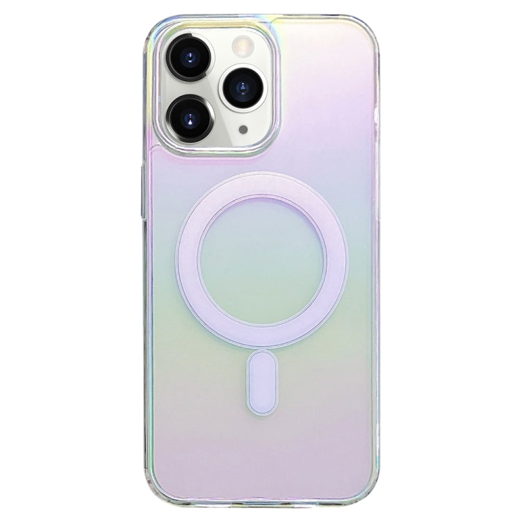 For iPhone 11 Pro Gradient Color MagSafe Airbag Full Coverage Phone Case - Rainbow