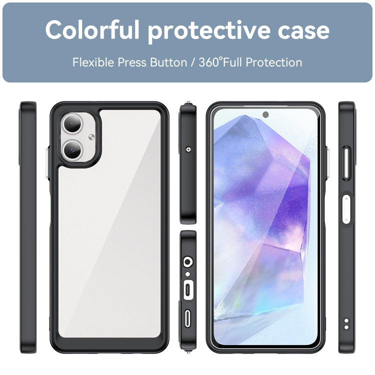 For Samsung Galaxy A06 4G Colorful Series Acrylic Hybrid TPU Phone Case