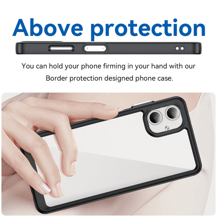 For Samsung Galaxy A06 4G Colorful Series Acrylic Hybrid TPU Phone Case