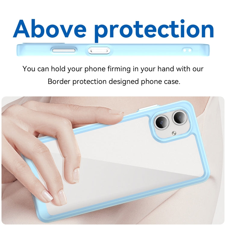 For Samsung Galaxy A06 4G Colorful Series Acrylic Hybrid TPU Phone Case