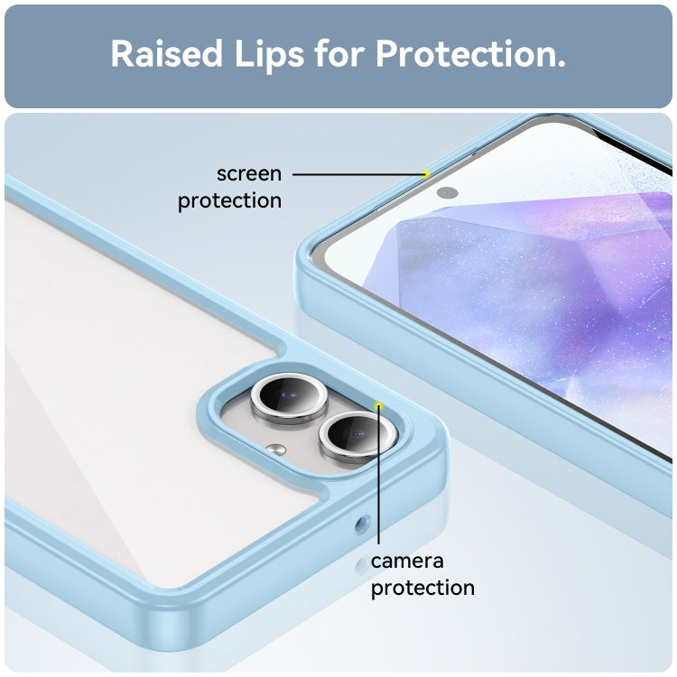For Samsung Galaxy A06 4G Colorful Series Acrylic Hybrid TPU Phone Case