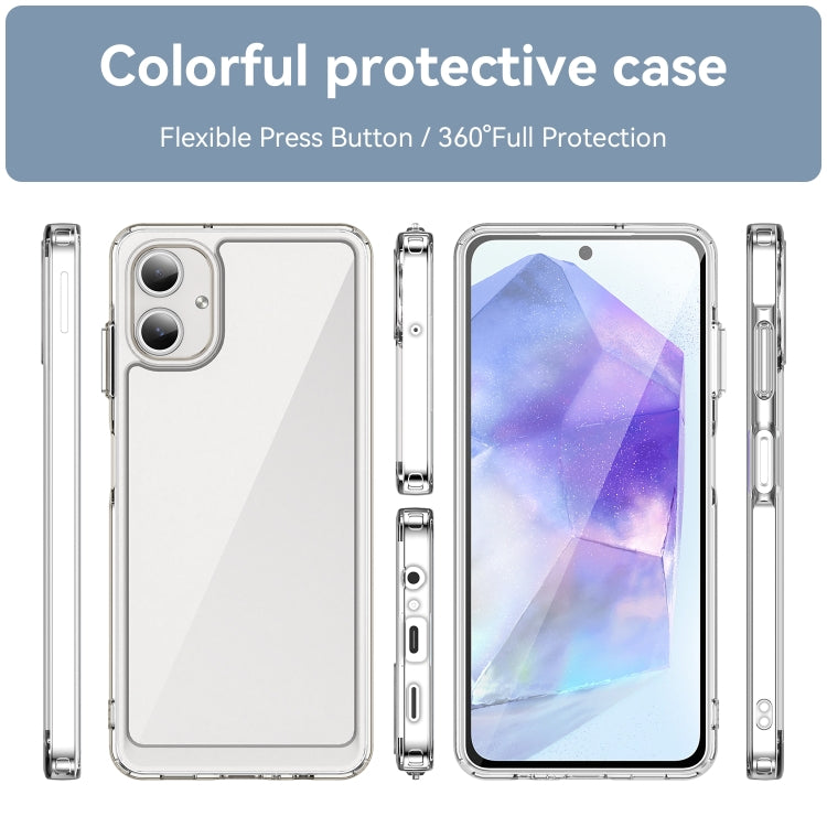 For Samsung Galaxy A06 4G Colorful Series Acrylic Hybrid TPU Phone Case