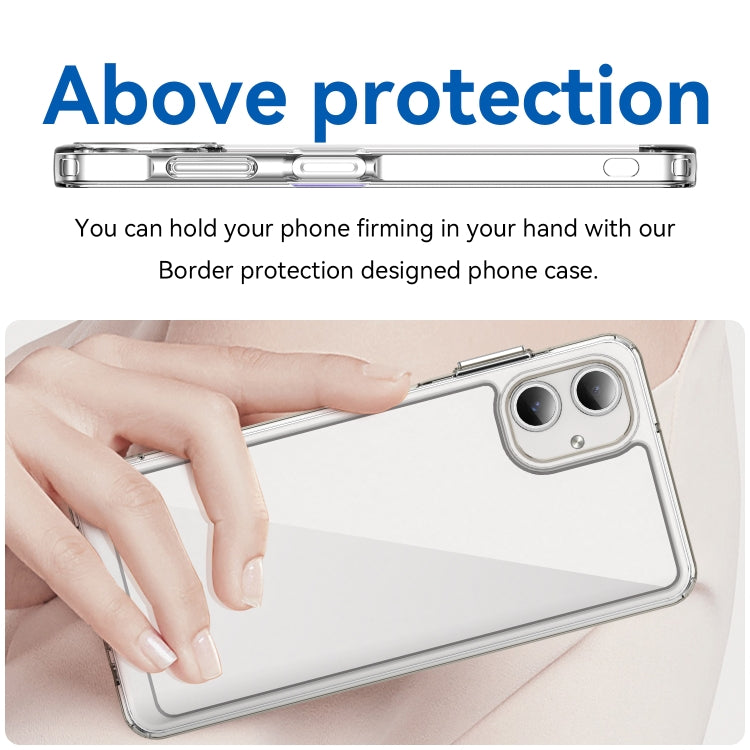 For Samsung Galaxy A06 4G Colorful Series Acrylic Hybrid TPU Phone Case