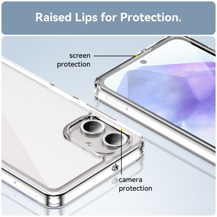 For Samsung Galaxy A06 4G Colorful Series Acrylic Hybrid TPU Phone Case