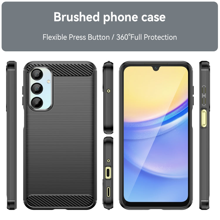 For Samsung Galaxy A16 5G Carbon Fiber Brushed Texture TPU Phone Case