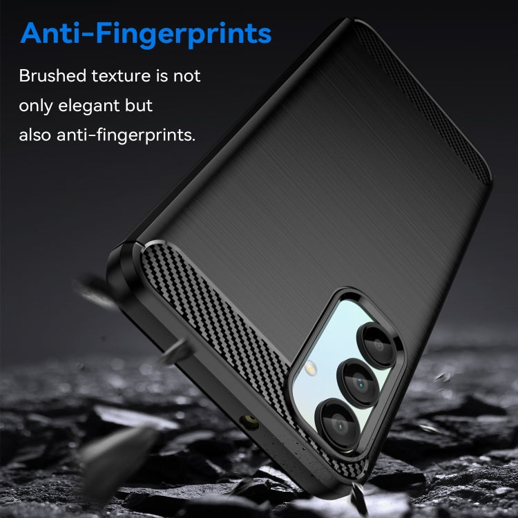 For Samsung Galaxy A16 5G Carbon Fiber Brushed Texture TPU Phone Case