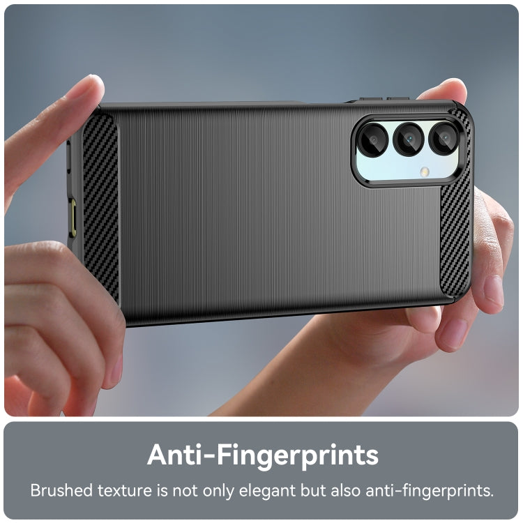 For Samsung Galaxy A16 5G Carbon Fiber Brushed Texture TPU Phone Case