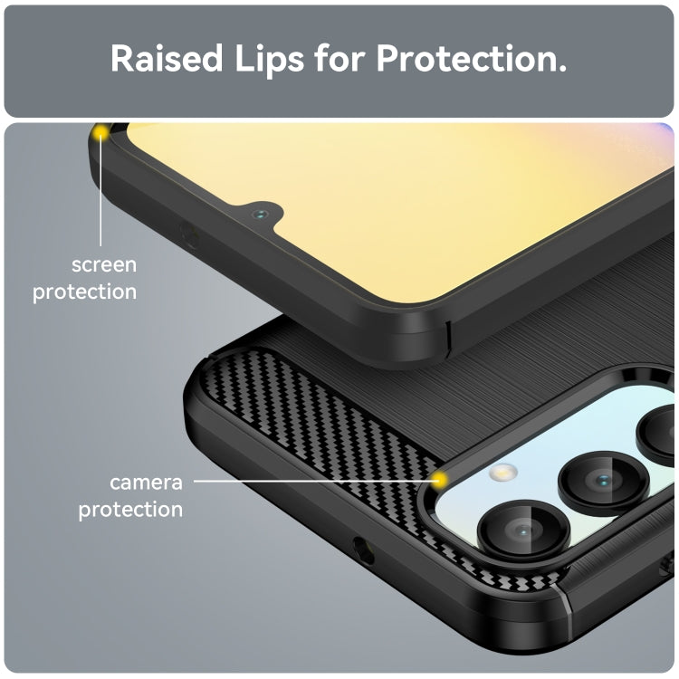 For Samsung Galaxy A16 5G Carbon Fiber Brushed Texture TPU Phone Case