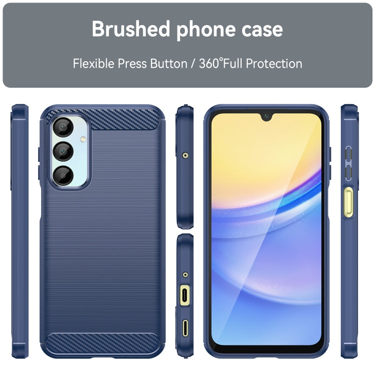 For Samsung Galaxy A16 5G Carbon Fiber Brushed Texture TPU Phone Case