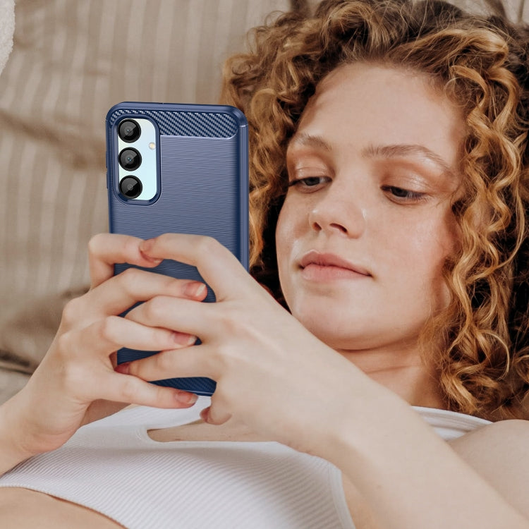 For Samsung Galaxy A16 5G Carbon Fiber Brushed Texture TPU Phone Case