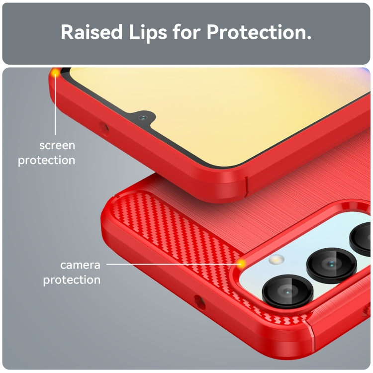 For Samsung Galaxy A16 5G Carbon Fiber Brushed Texture TPU Phone Case