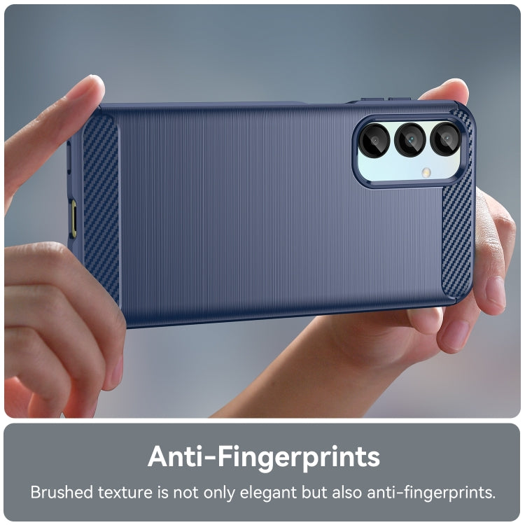 For Samsung Galaxy A56 5G Carbon Fiber Brushed Texture TPU Phone Case