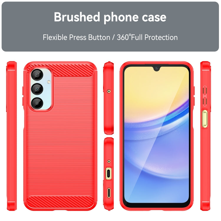 For Samsung Galaxy A56 5G Carbon Fiber Brushed Texture TPU Phone Case