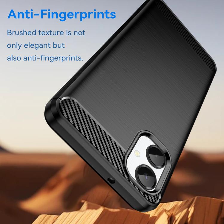 For Samsung Galaxy A06 5G Carbon Fiber Brushed Texture TPU Phone Case