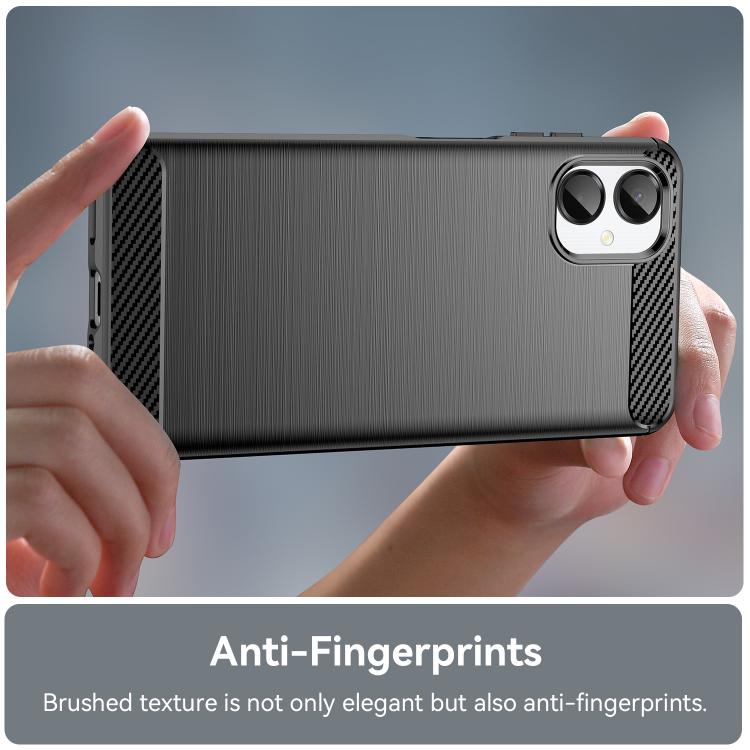 For Samsung Galaxy A06 5G Carbon Fiber Brushed Texture TPU Phone Case