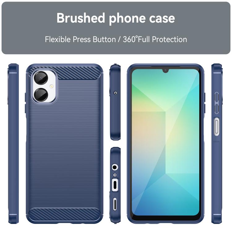 For Samsung Galaxy A06 5G Carbon Fiber Brushed Texture TPU Phone Case