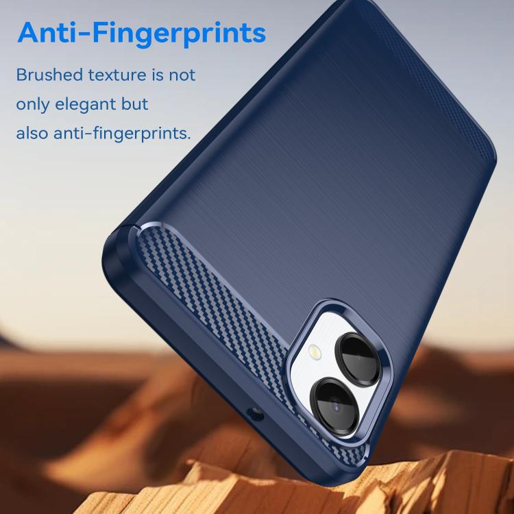 For Samsung Galaxy A06 5G Carbon Fiber Brushed Texture TPU Phone Case