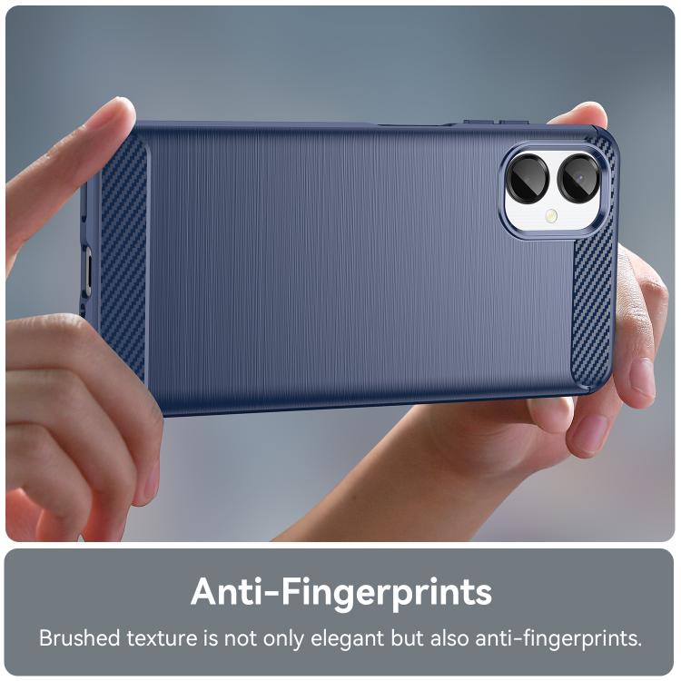 For Samsung Galaxy A06 5G Carbon Fiber Brushed Texture TPU Phone Case