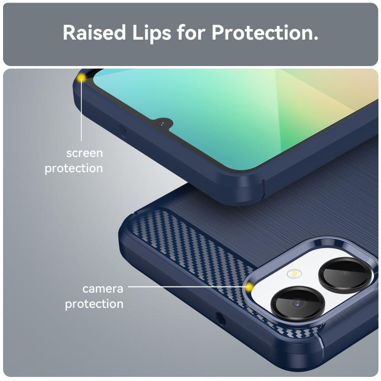 For Samsung Galaxy A06 5G Carbon Fiber Brushed Texture TPU Phone Case