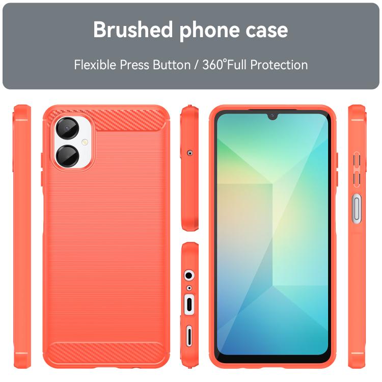 For Samsung Galaxy A06 5G Carbon Fiber Brushed Texture TPU Phone Case