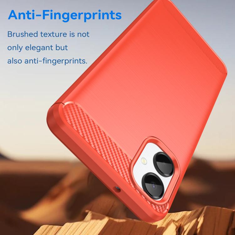 For Samsung Galaxy A06 5G Carbon Fiber Brushed Texture TPU Phone Case