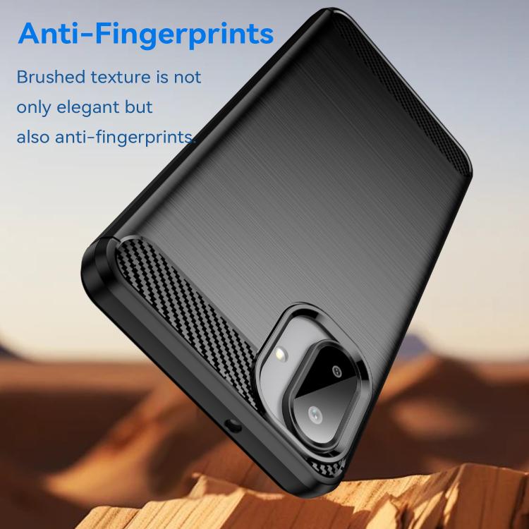 For Samsung Galaxy A07 4G Carbon Fiber Brushed Texture TPU Phone Case