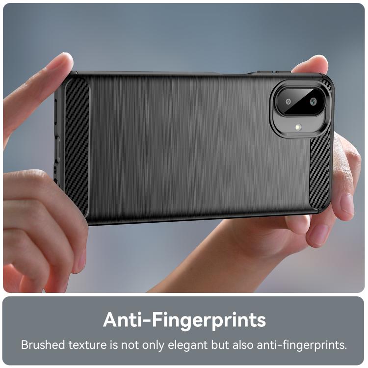 For Samsung Galaxy A07 4G Carbon Fiber Brushed Texture TPU Phone Case