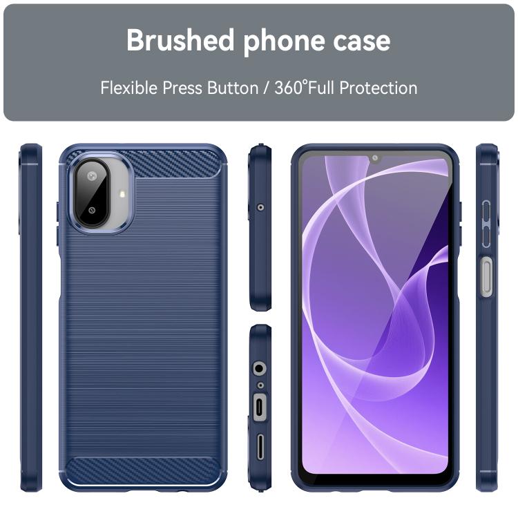 For Samsung Galaxy A07 4G Carbon Fiber Brushed Texture TPU Phone Case