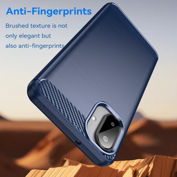For Samsung Galaxy A07 4G Carbon Fiber Brushed Texture TPU Phone Case