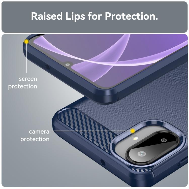 For Samsung Galaxy A07 4G Carbon Fiber Brushed Texture TPU Phone Case