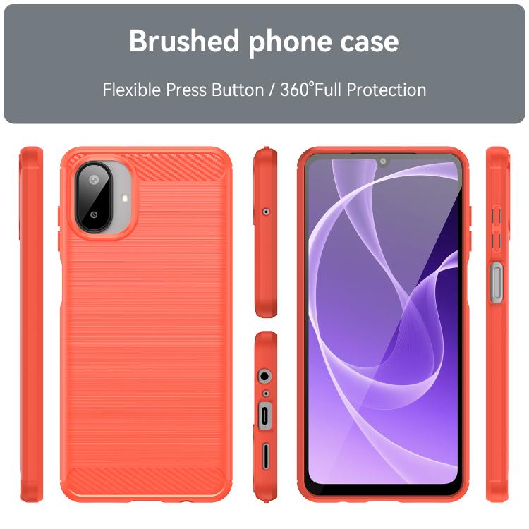 For Samsung Galaxy A07 4G Carbon Fiber Brushed Texture TPU Phone Case
