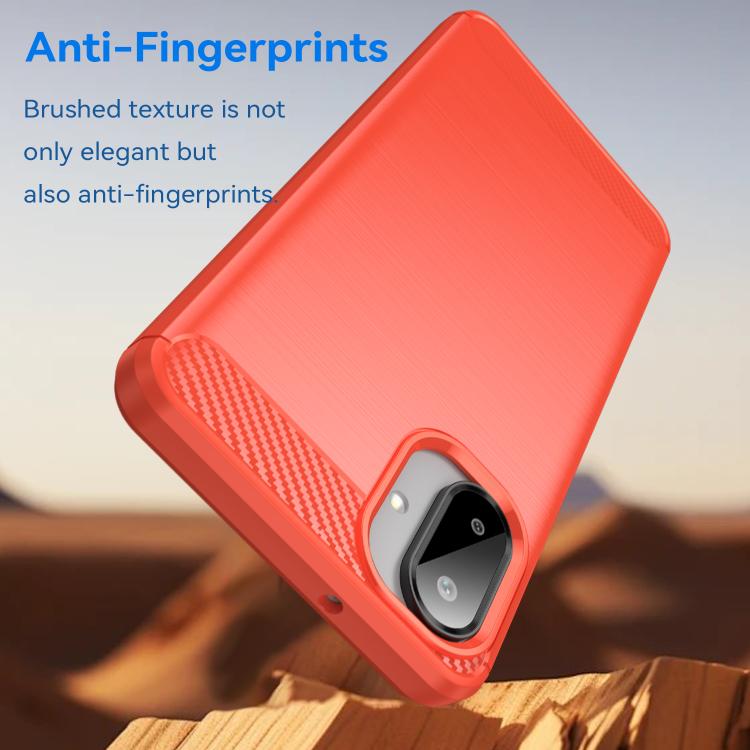 For Samsung Galaxy A07 4G Carbon Fiber Brushed Texture TPU Phone Case