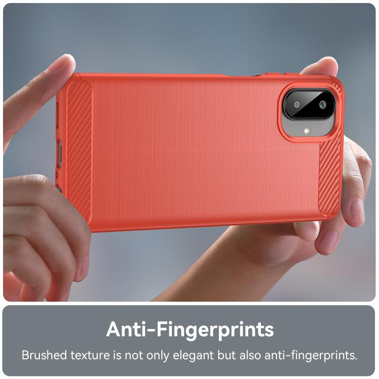 For Samsung Galaxy A07 4G Carbon Fiber Brushed Texture TPU Phone Case