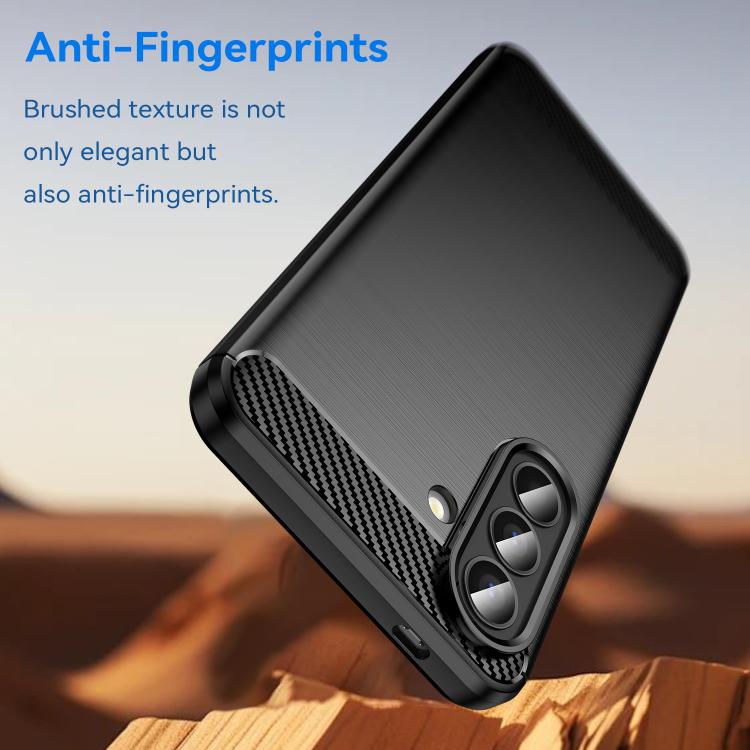 For Samsung Galaxy A57 5G Carbon Fiber Brushed Texture TPU Phone Case