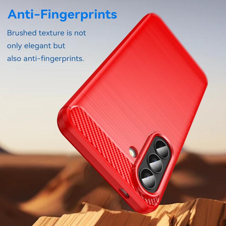 For Samsung Galaxy A57 5G Carbon Fiber Brushed Texture TPU Phone Case