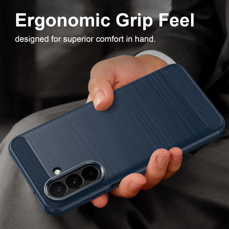 For Galaxy A27 5G Carbon Fiber Brushed Texture TPU Phone Case