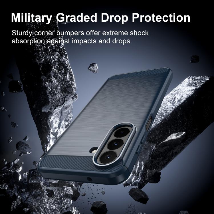 For Galaxy A27 5G Carbon Fiber Brushed Texture TPU Phone Case