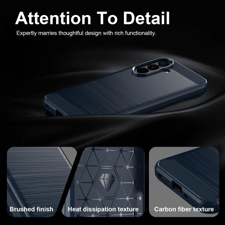 For Galaxy A27 5G Carbon Fiber Brushed Texture TPU Phone Case
