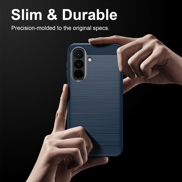 For Galaxy A27 5G Carbon Fiber Brushed Texture TPU Phone Case