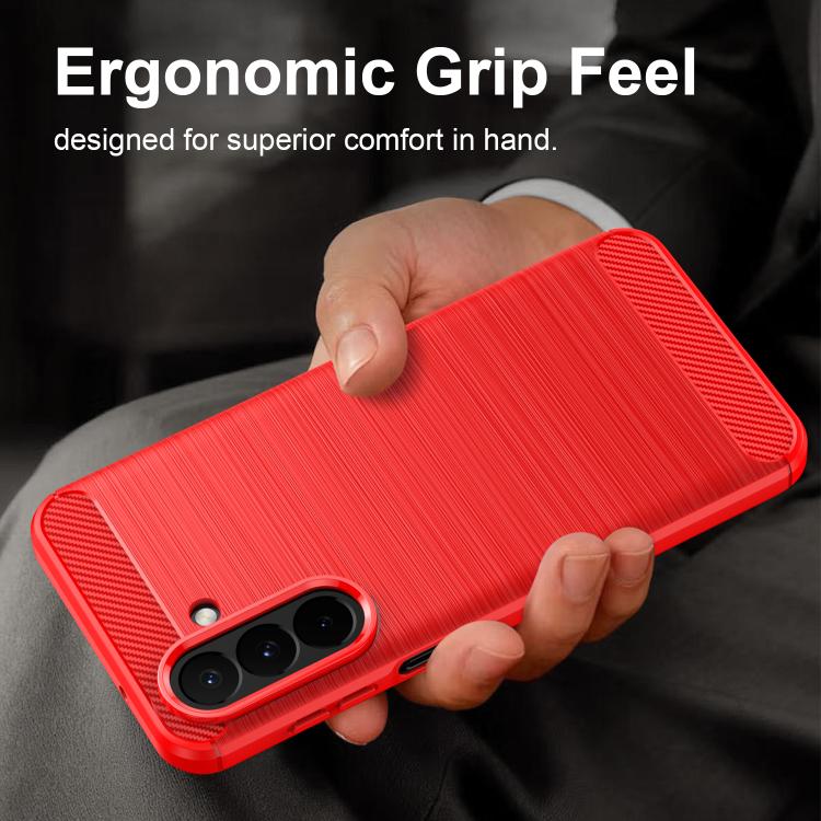 For Galaxy A27 5G Carbon Fiber Brushed Texture TPU Phone Case