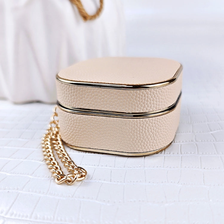 For Samsung Galaxy Buds2 / 2 Pro / Pro Litchi Texture Earbuds Box Leather Protective Case with Metal Bracelet