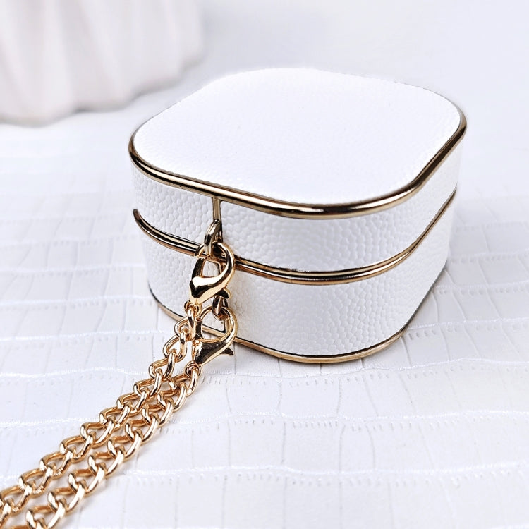 For Samsung Galaxy Buds2 / 2 Pro / Pro Litchi Texture Earbuds Box Leather Protective Case with Metal Bracelet