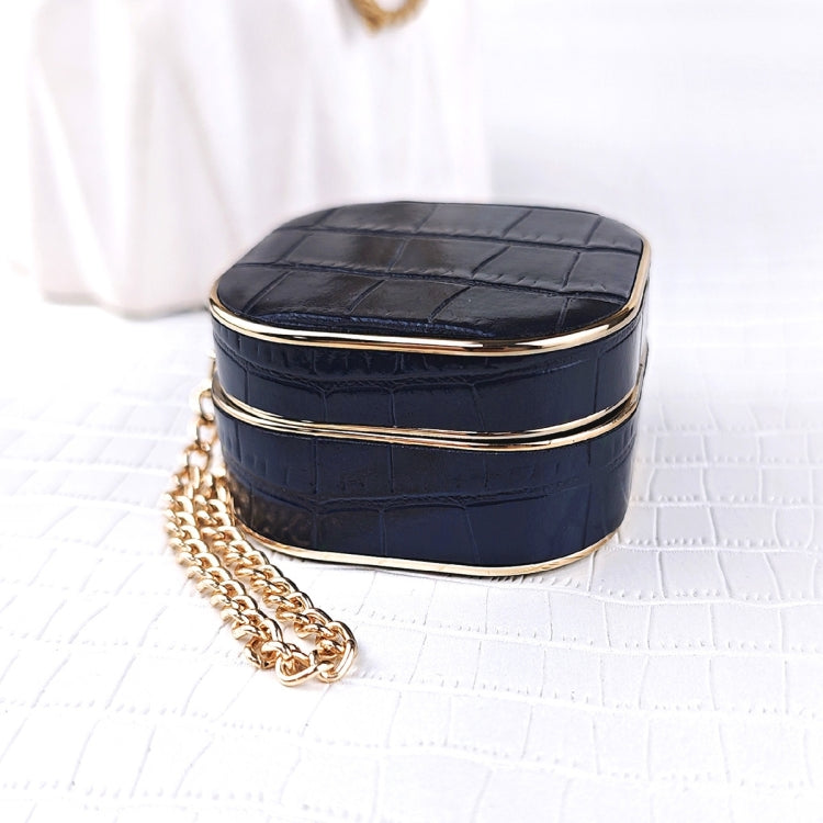 For Samsung Galaxy Buds2 / 2 Pro Crocodile Texture Earbuds Box Leather Protective Case with Metal Bracelet