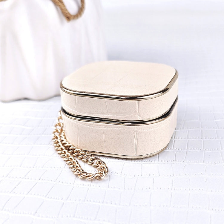 For Samsung Galaxy Buds2 / 2 Pro Crocodile Texture Earbuds Box Leather Protective Case with Metal Bracelet