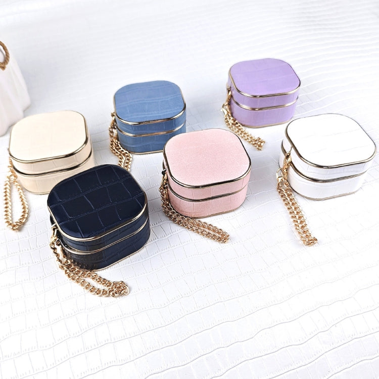 For Samsung Galaxy Buds2 / 2 Pro Crocodile Texture Earbuds Box Leather Protective Case with Metal Bracelet