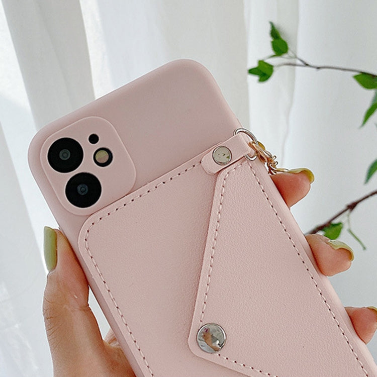 For iPhone 11 Pro Solid Color PU + TPU Handheld Protective Case with Wallet & Lanyard
